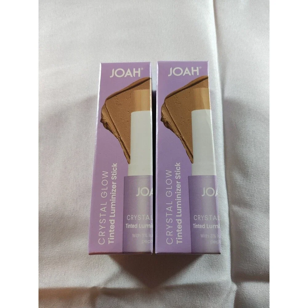 2 PK Joah Crystal Glow Tinted Luminizer Stick Light Medium Warm Undertones MW020